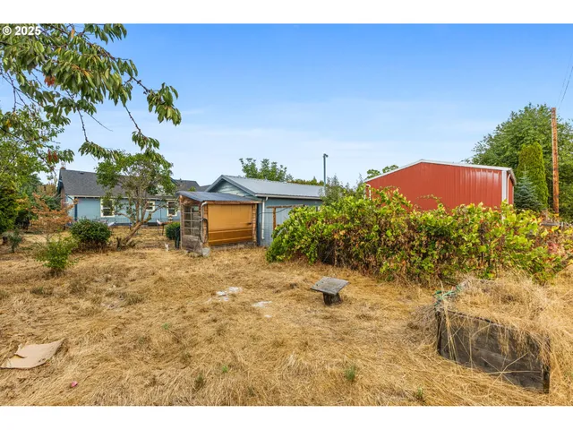 a house view with a garden space