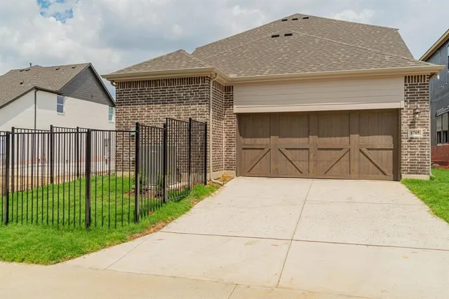 a view of a brick building