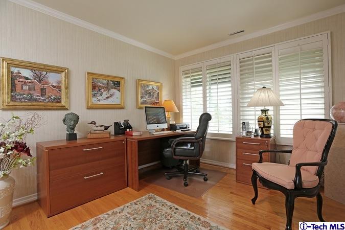 225 West Kenneth Road Glendale, CA 91202 - Photo 24 of 31 a view of a workspace with furniture and a window