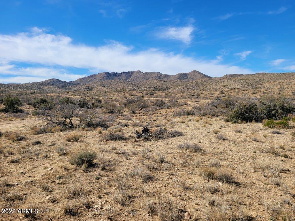 44 West Traveler Way, Unit 44 Congress, AZ 85332 - Photo 12 of 16 a view of a dry yard with mountains in the background