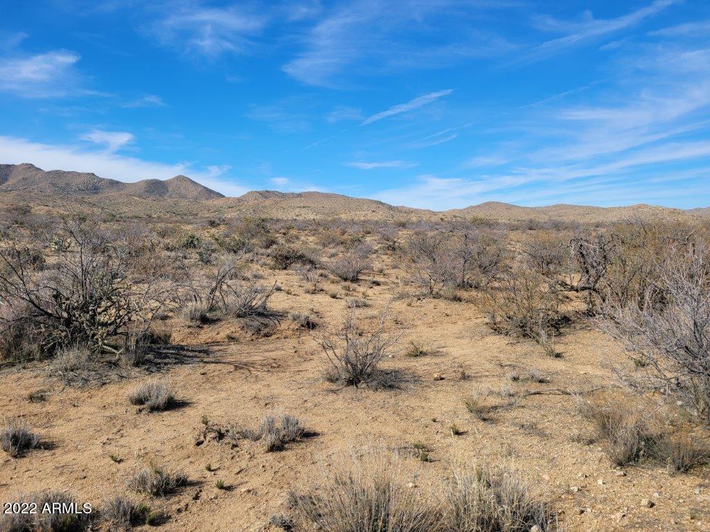 44 West Traveler Way, Unit 44 Congress, AZ 85332 - Photo 3 of 16 a view of a dry yard with mountains in the background