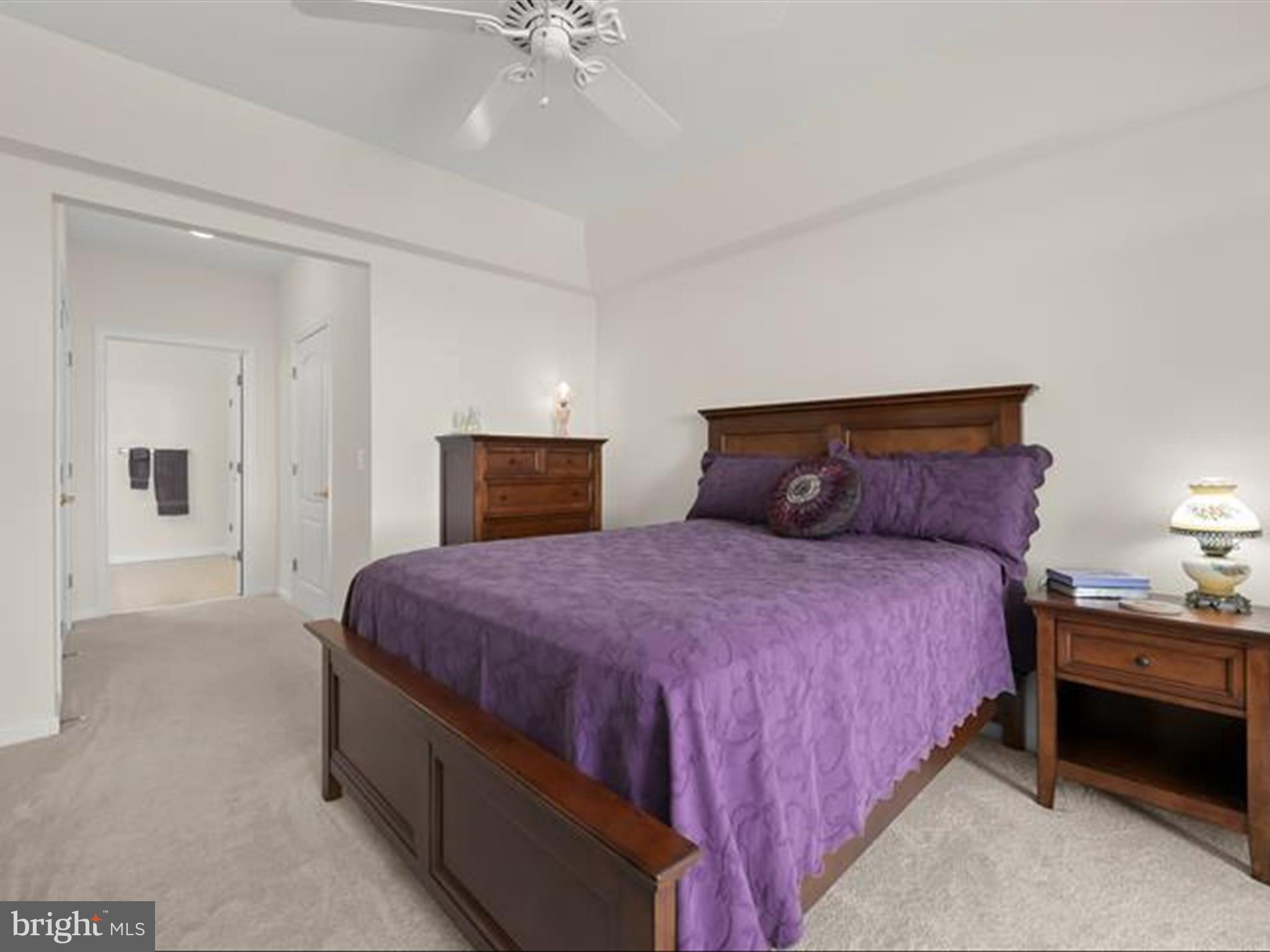 7325 Brookview Road, Unit 305 Elkridge, MD 21075 - Photo 22 of 40 a bedroom with a bed and a chandelier