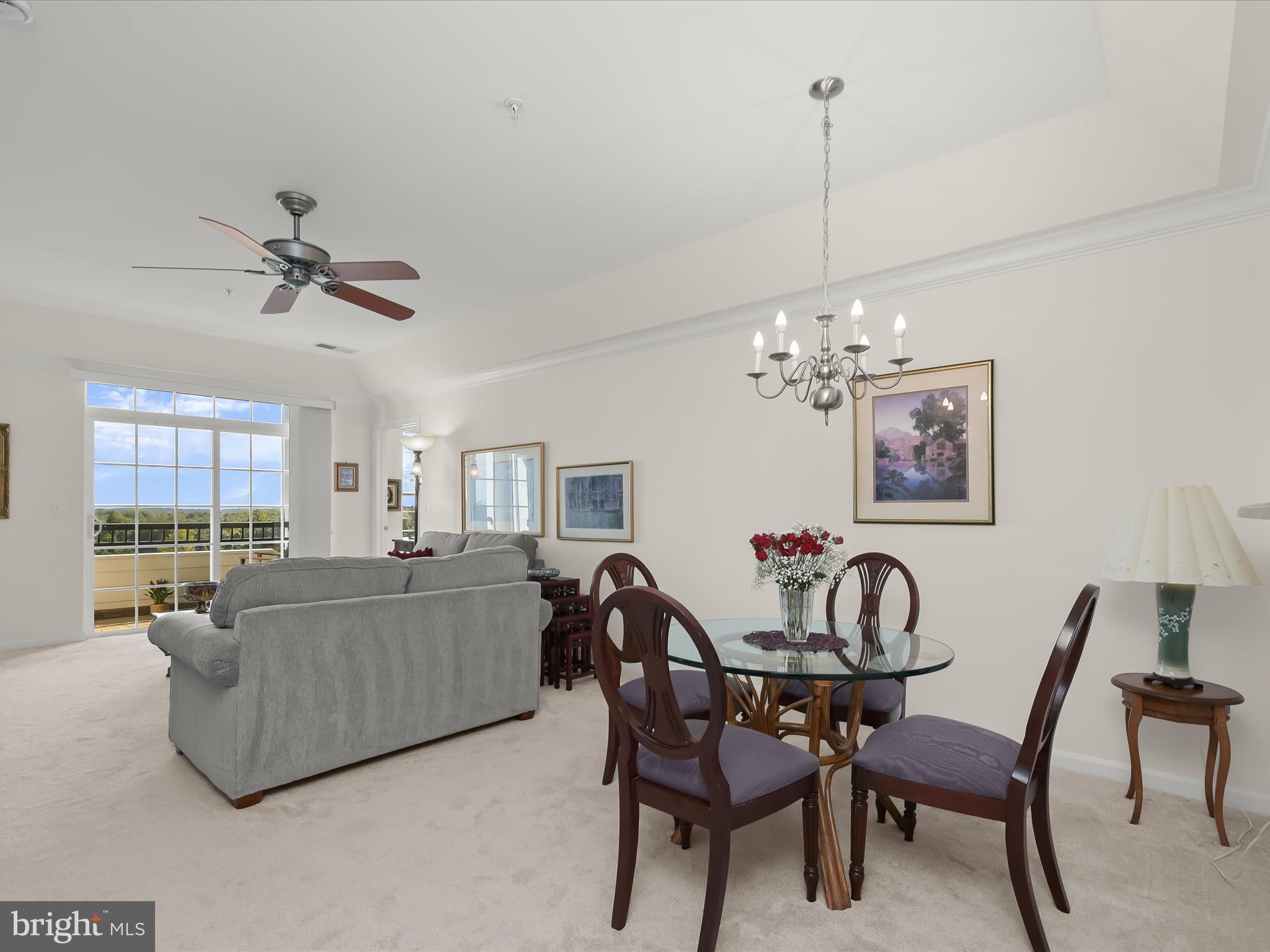 7325 Brookview Road, Unit 305 Elkridge, MD 21075 - Photo 9 of 40 a living room with furniture and a chandelier