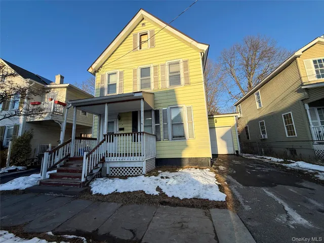 a front view of a house