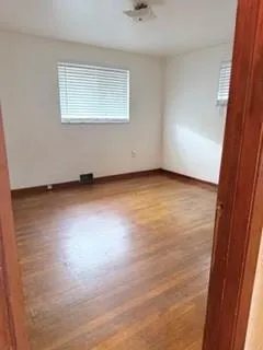 an empty room with a window