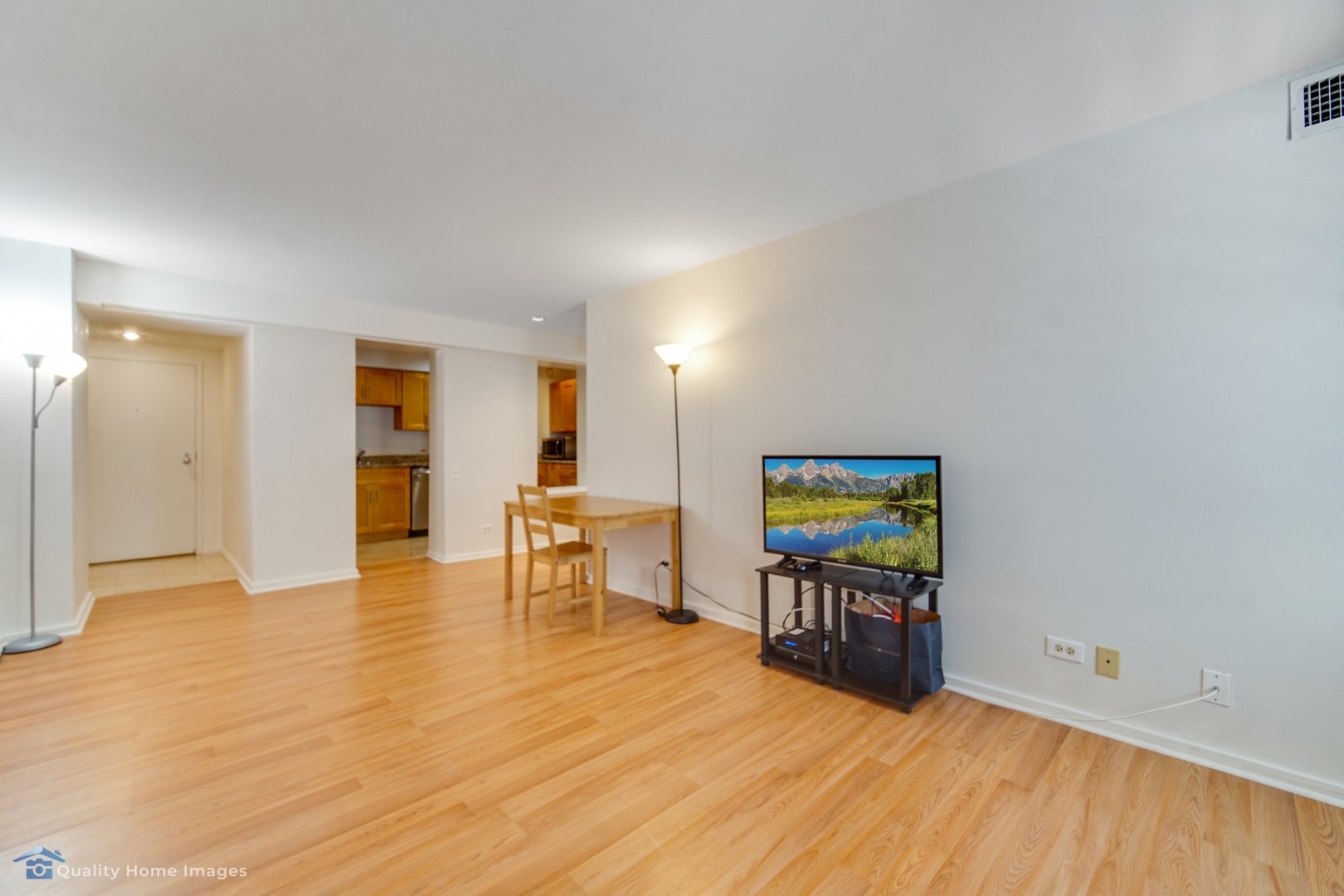 40 East 9th Street, Unit 405 Chicago, IL 60605 - Photo 3 of 18 a view of a livingroom with furniture and a flat screen tv