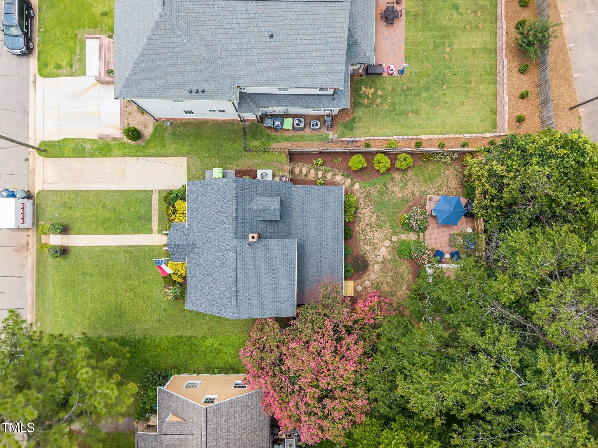 711 New Road Raleigh, NC 27608 - Photo 49 of 54 an aerial view of a house with a garden