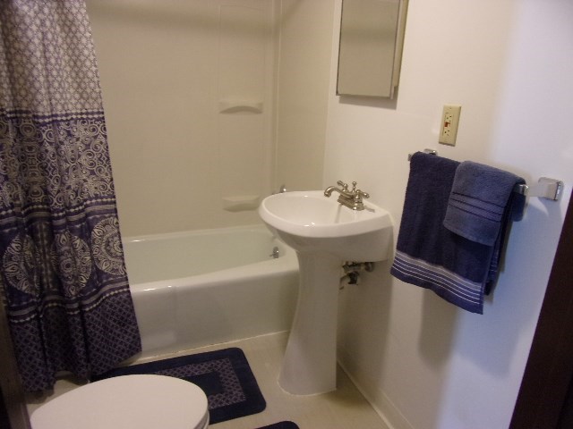 149 Madison Road Clarion, PA 16214 - Photo 26 of 39 a bathroom with a sink a toilet a mirror and shower