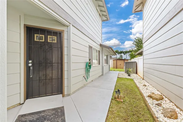 a view of a backyard with a garden