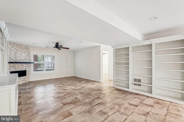 a view of a livingroom with a flat screen tv