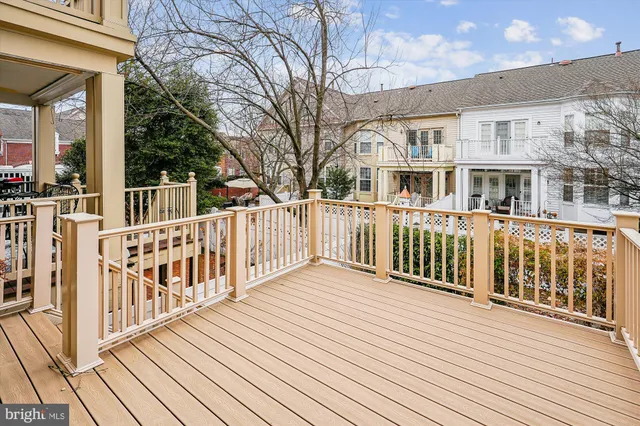 a view of a wooden deck
