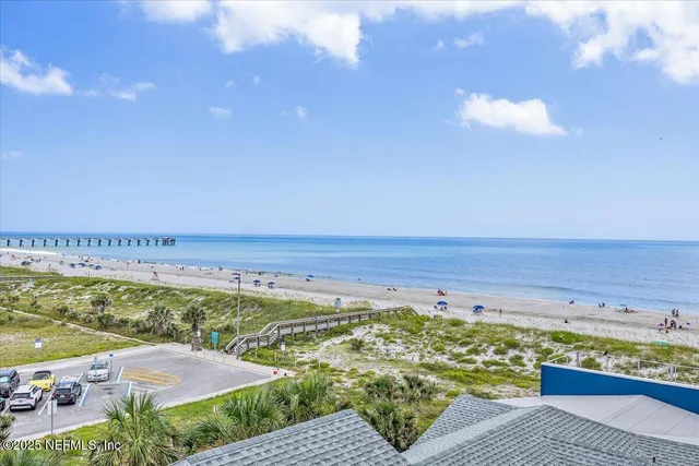 a view of an ocean and beach