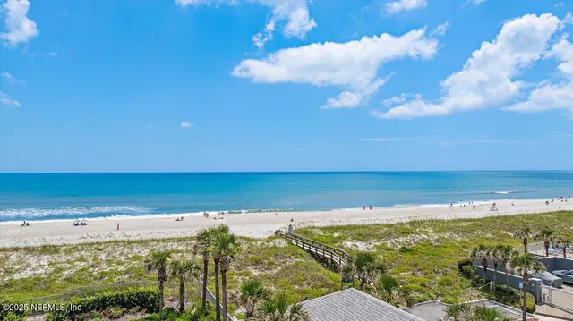 a view of an ocean and beach