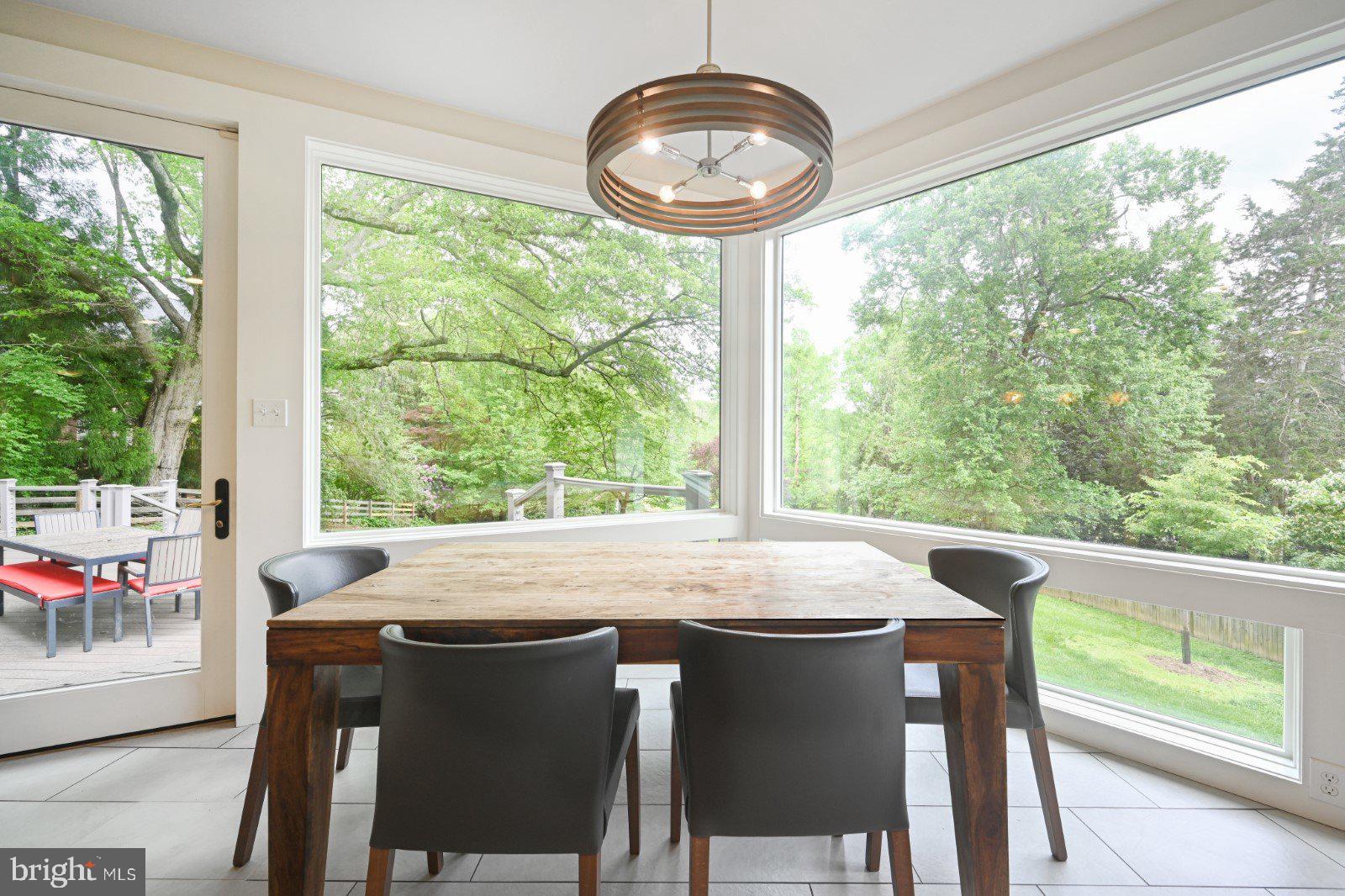 8811 Jones Mill Road Chevy Chase, MD 20815 - Photo 12 of 44 Breakfast area with amazing views and walkout to d