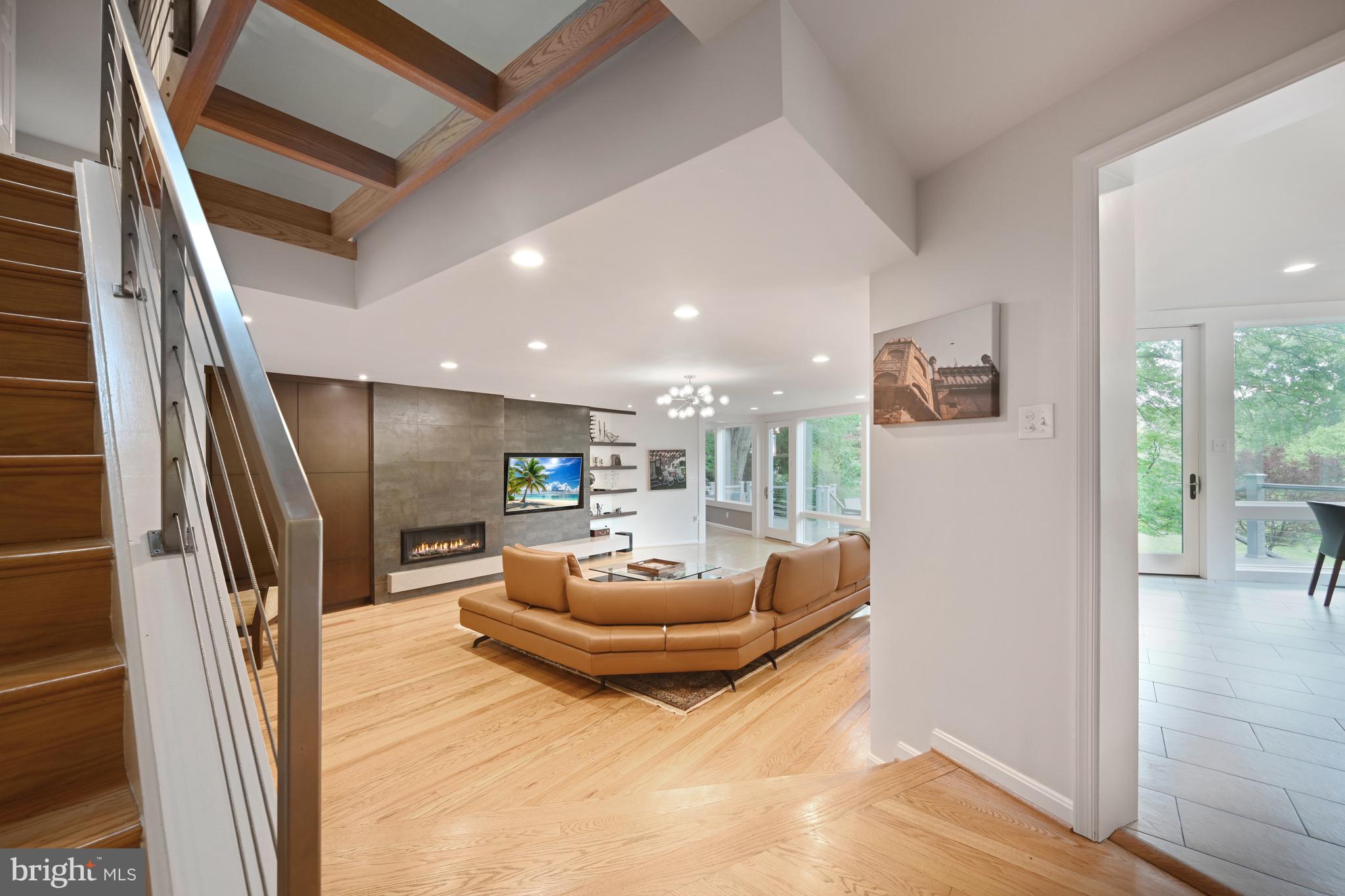 8811 Jones Mill Road Chevy Chase, MD 20815 - Photo 5 of 44 Foyer to Living/Family Room and Kitchen