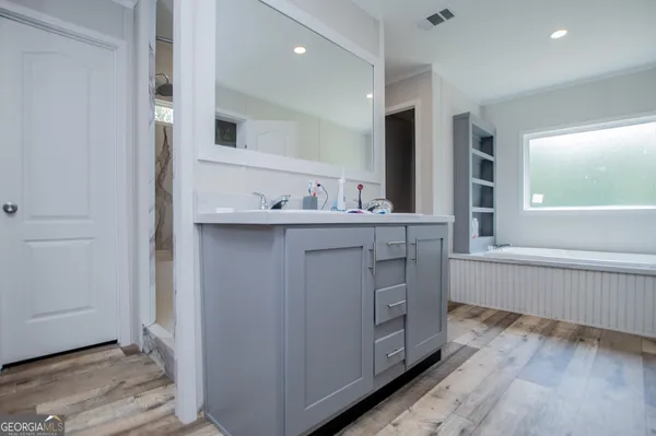 a view of wooden deck