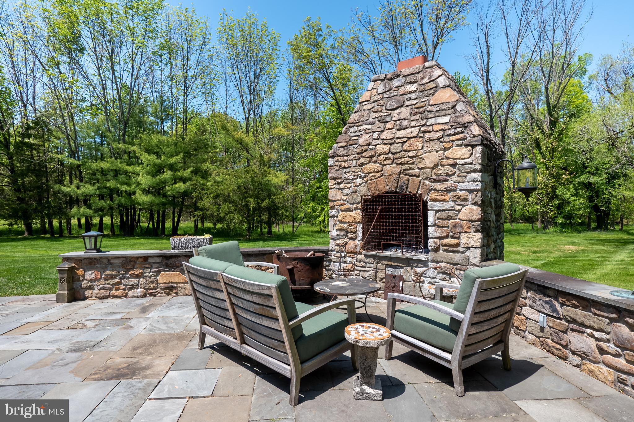 3056 Ridge Road Perkasie, PA 18944 - Photo 11 of 51 Oversized outdoor stone fireplace.