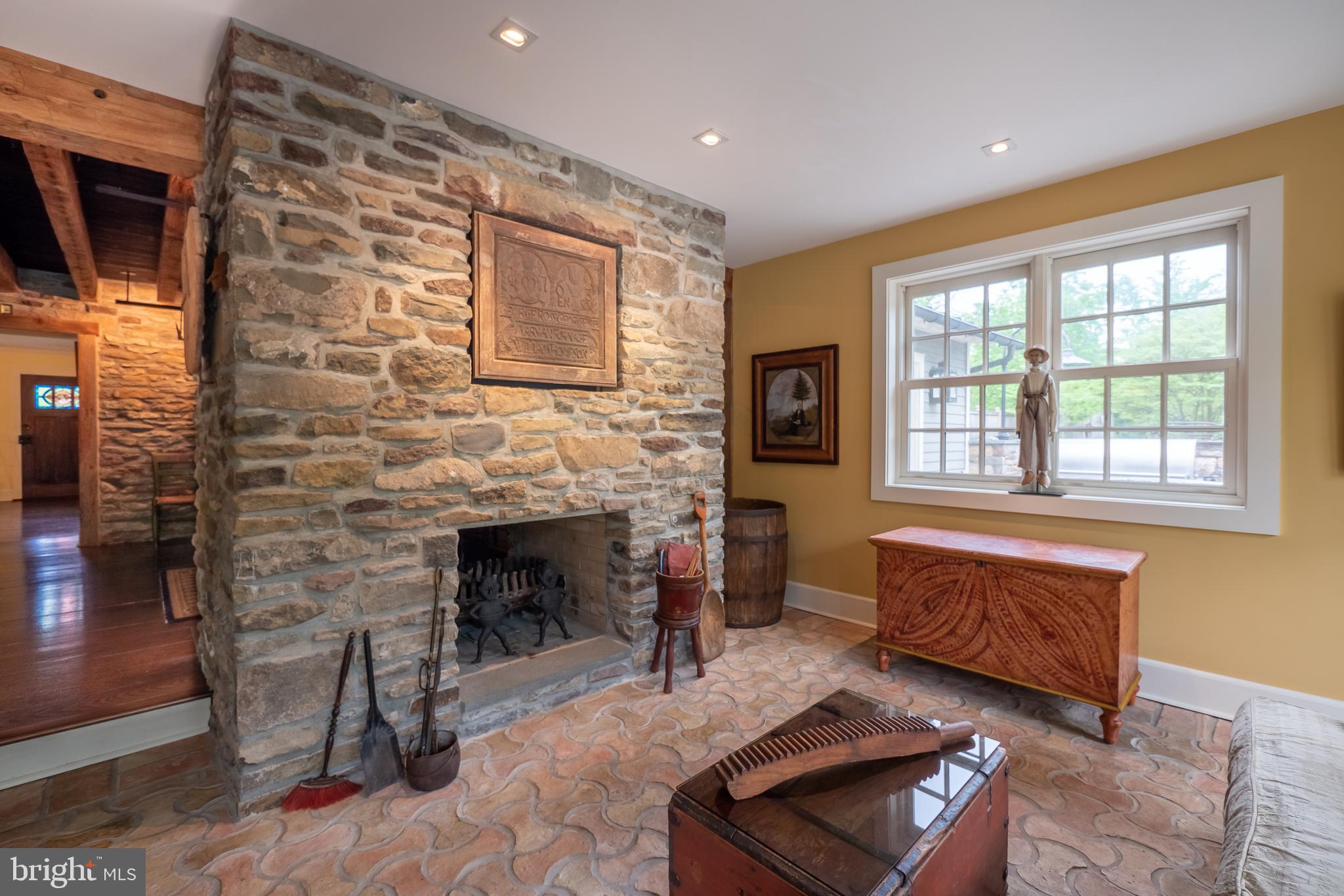 3056 Ridge Road Perkasie, PA 18944 - Photo 25 of 51 Two-sided wood burning fireplace.