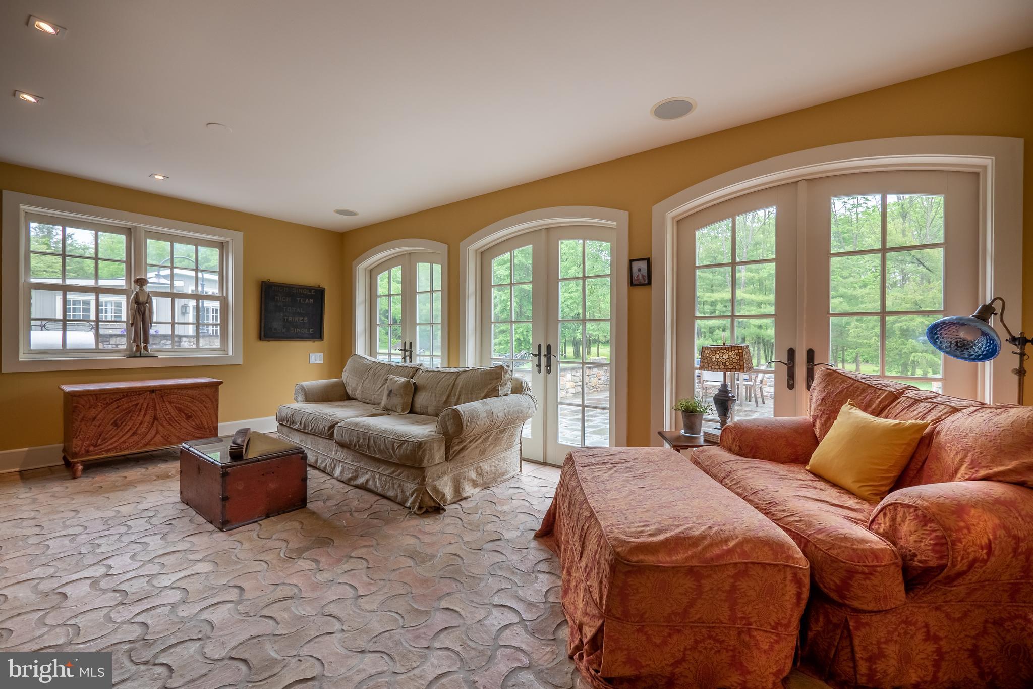 3056 Ridge Road Perkasie, PA 18944 - Photo 26 of 51 Three arched French patio doors lead to the pool.