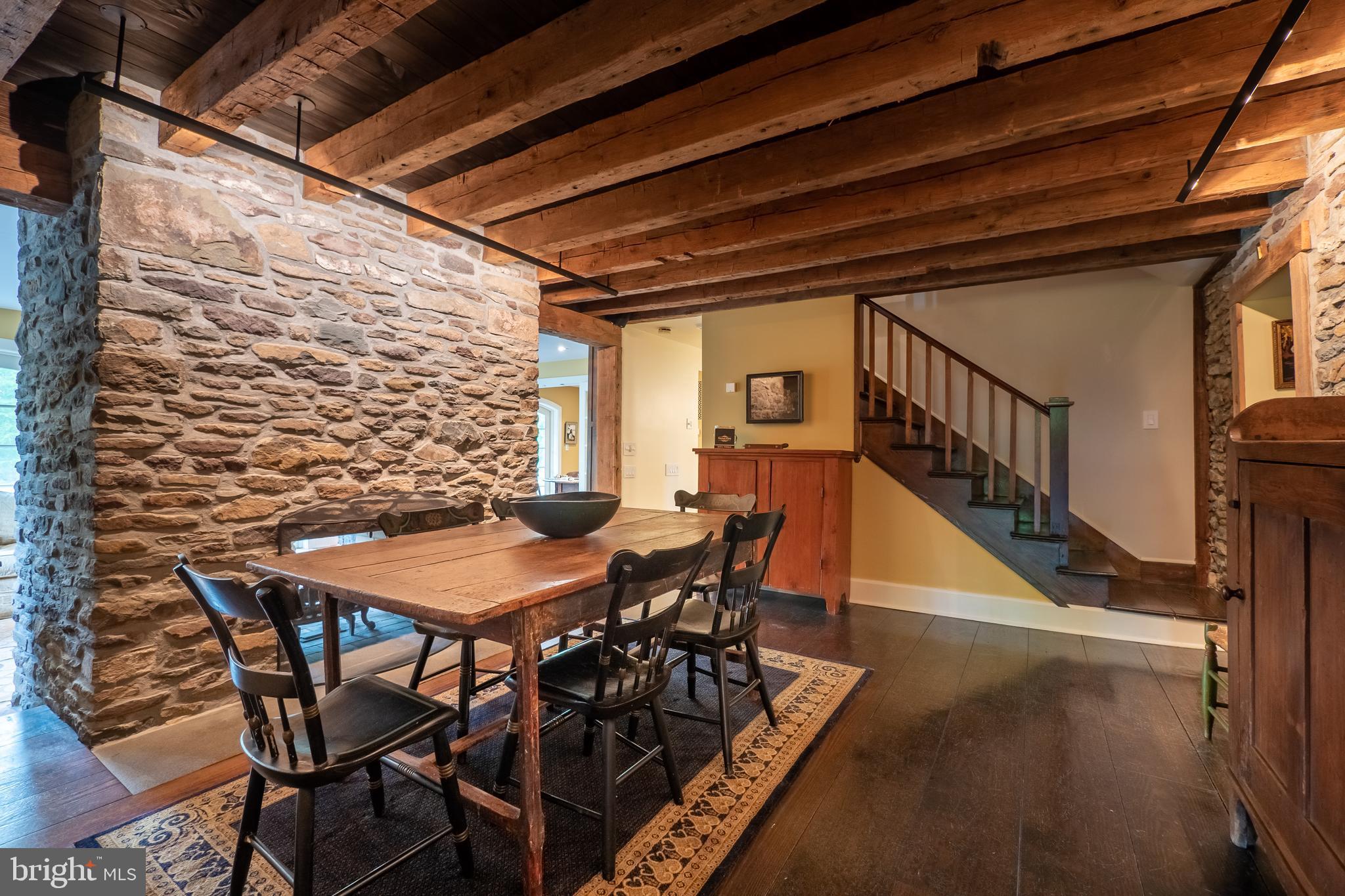 3056 Ridge Road Perkasie, PA 18944 - Photo 31 of 51 Exposed stone walls and wooden beams.