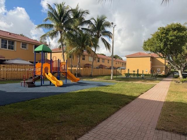 8422 Northwest 140th Terrace, Unit 3608 Miami Lakes, FL 33016 - Photo 23 of 23 a view of outdoor space with swimming pool and patio