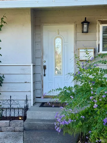a view of front door of house