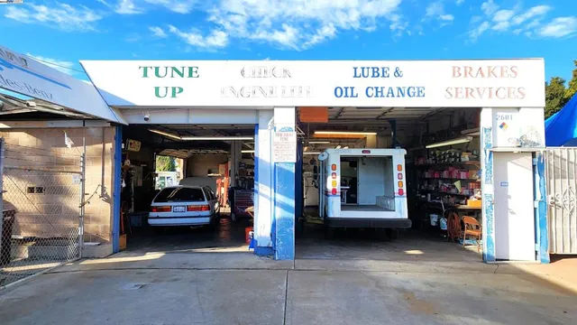 a car parked in front of a building