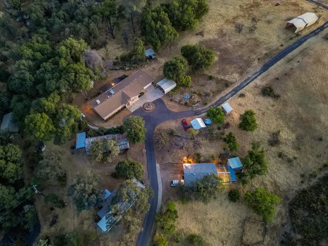 an aerial view of house with outdoor space