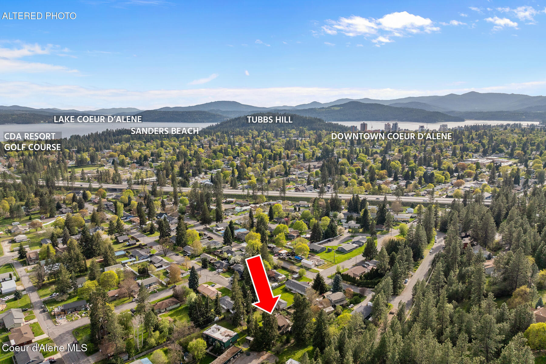 1040 North 23rd Street Coeur D'Alene, ID 83814 - Photo 53 of 58 Aerial_1040N23rdSt-3_Labeled