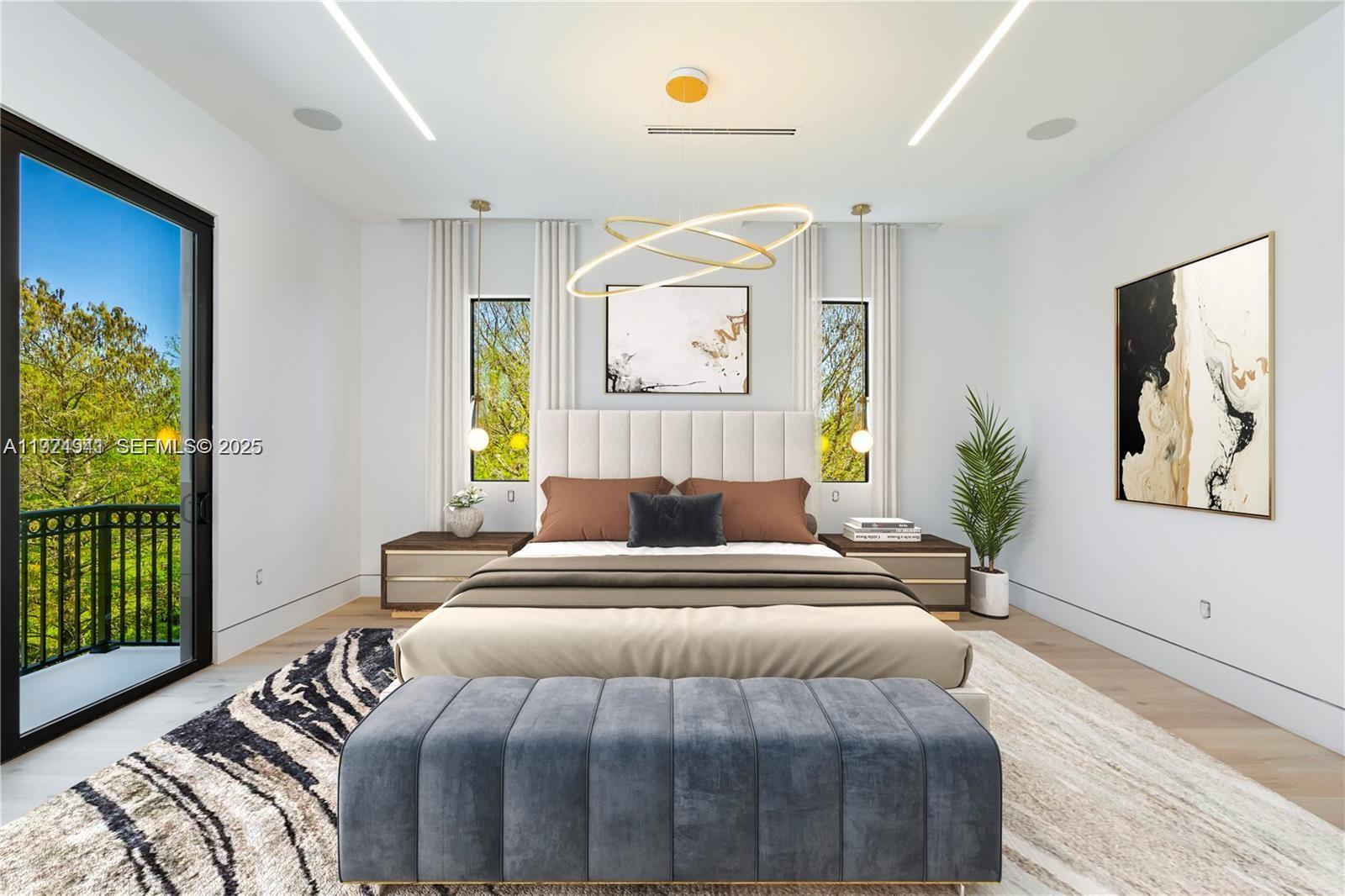 5903 Southwest 54th Court Davie, FL 33314 - Photo 32 of 47 a bed room with a bed and a couch