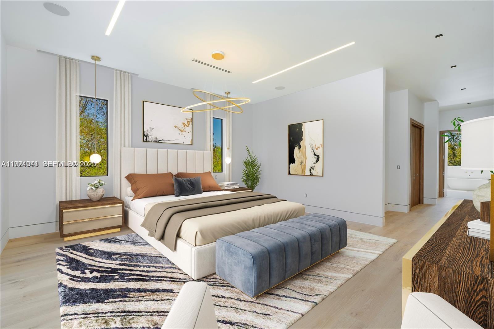 5903 Southwest 54th Court Davie, FL 33314 - Photo 33 of 47 a bedroom with bed and a couch