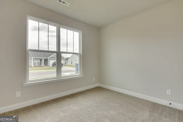 an empty room with a window