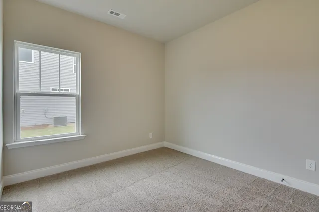 an empty room with a window