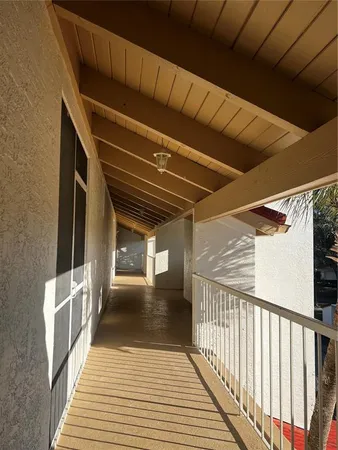 a view of a balcony