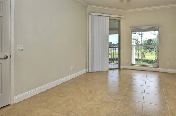 an empty room with window