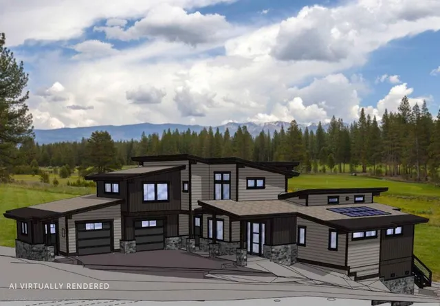 a view of a big yard in front of the house