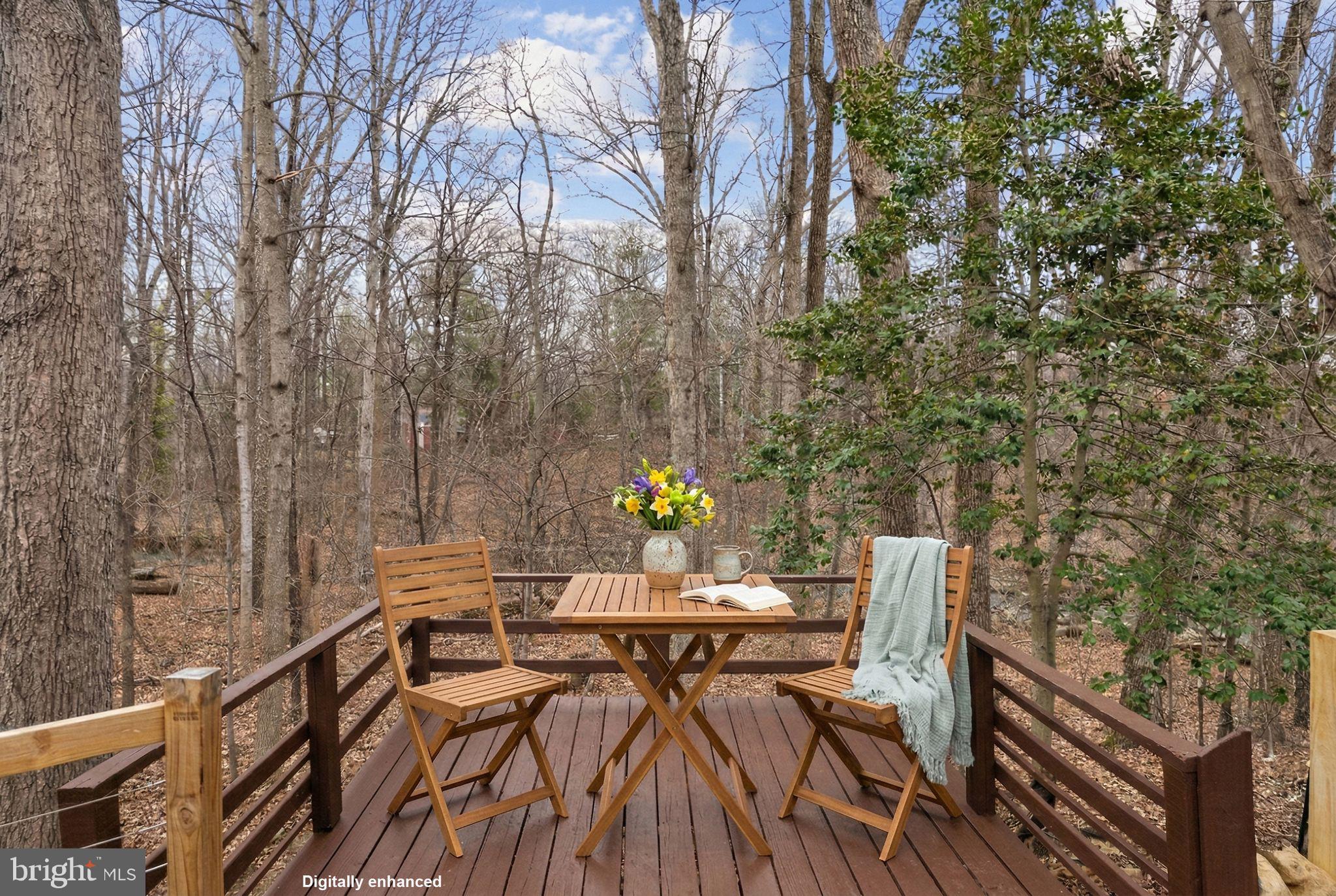 7405 Add Drive Falls Church, VA 22042 - Photo 58 of 74 a view of balcony with chairs and wooden fence