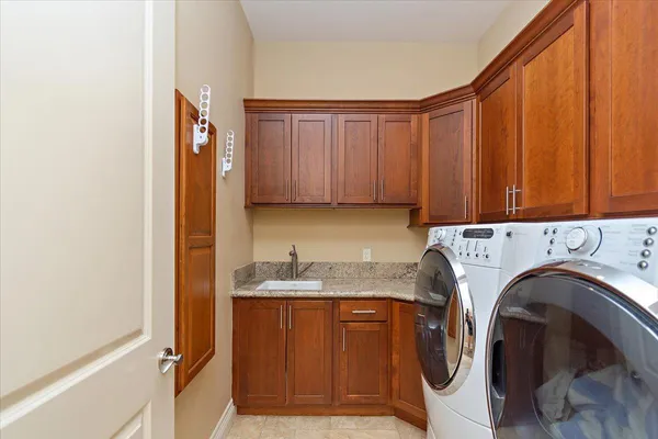 a outdoor space with patio furniture