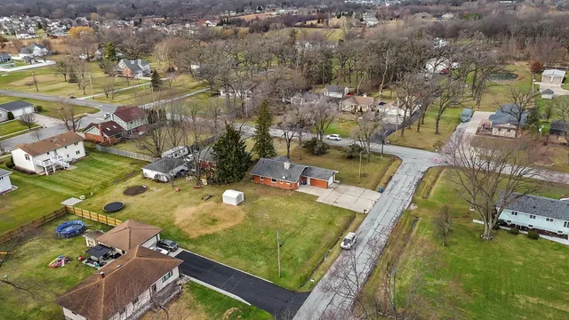 an aerial view of multiple house