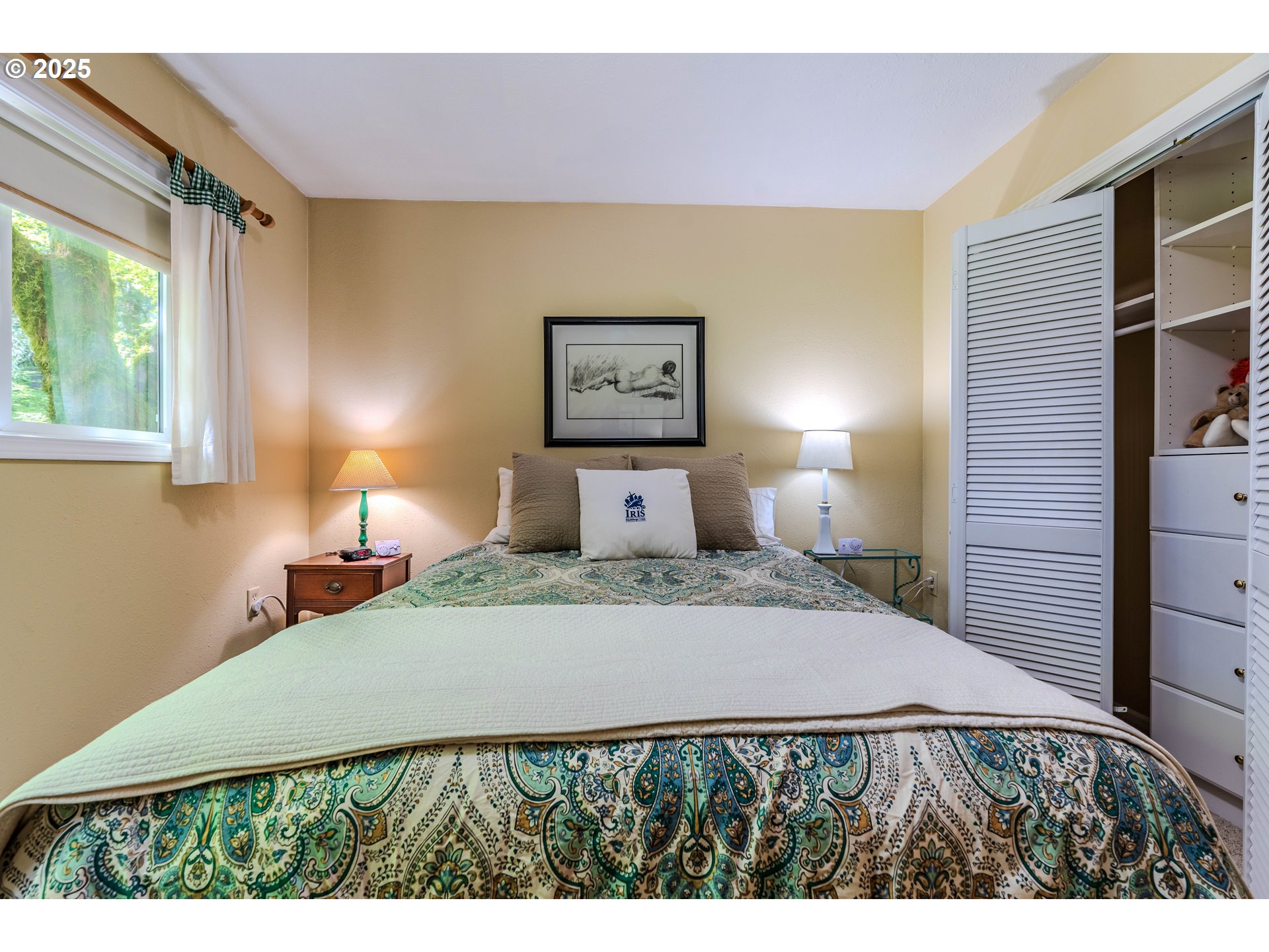 41920 Southeast Gordon Creek Road Corbett, OR 97019 - Photo 28 of 48 a bedroom with a bed and a night stand