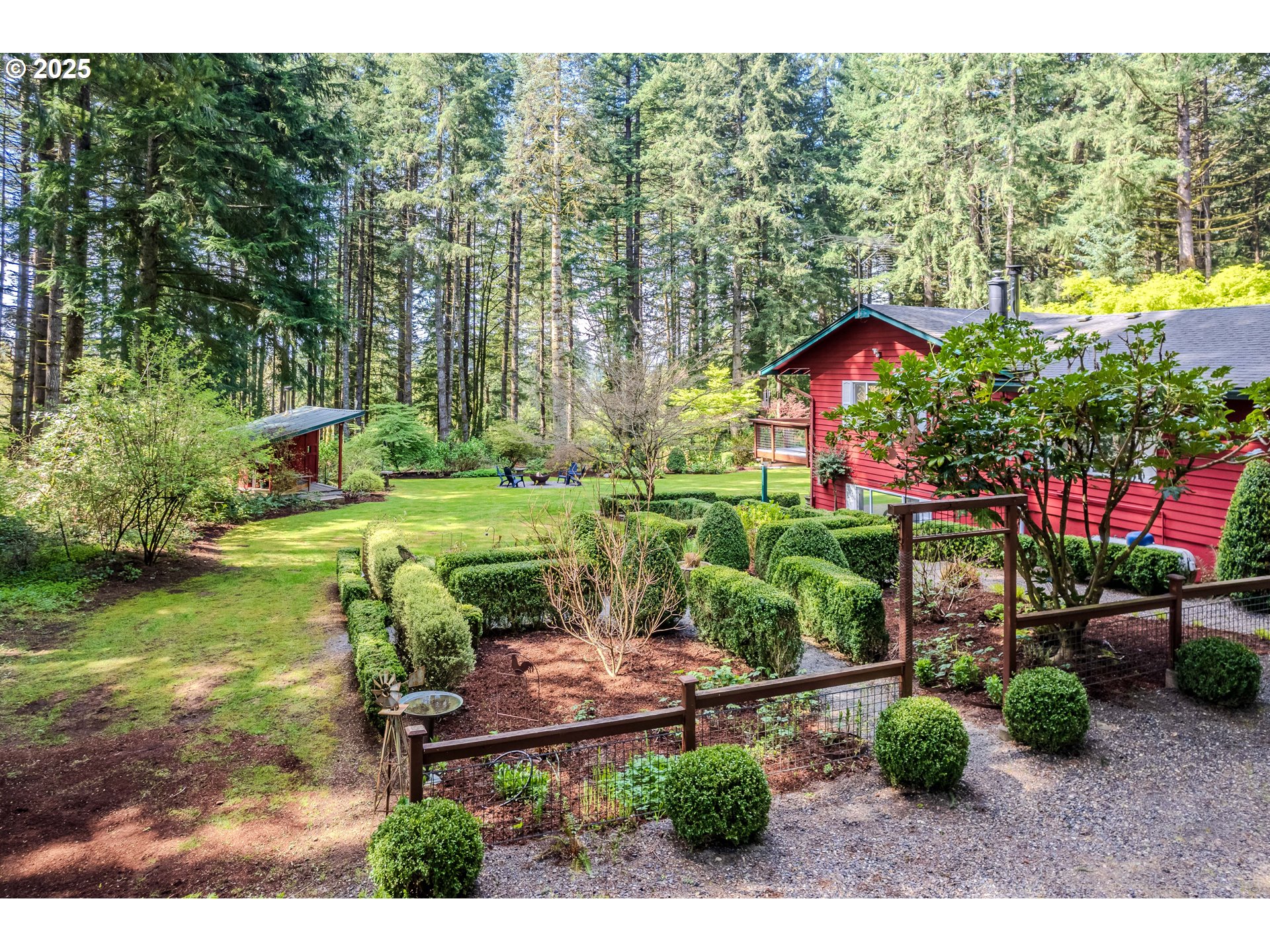 41920 Southeast Gordon Creek Road Corbett, OR 97019 - Photo 3 of 48 a view of a chairs and table in the garden