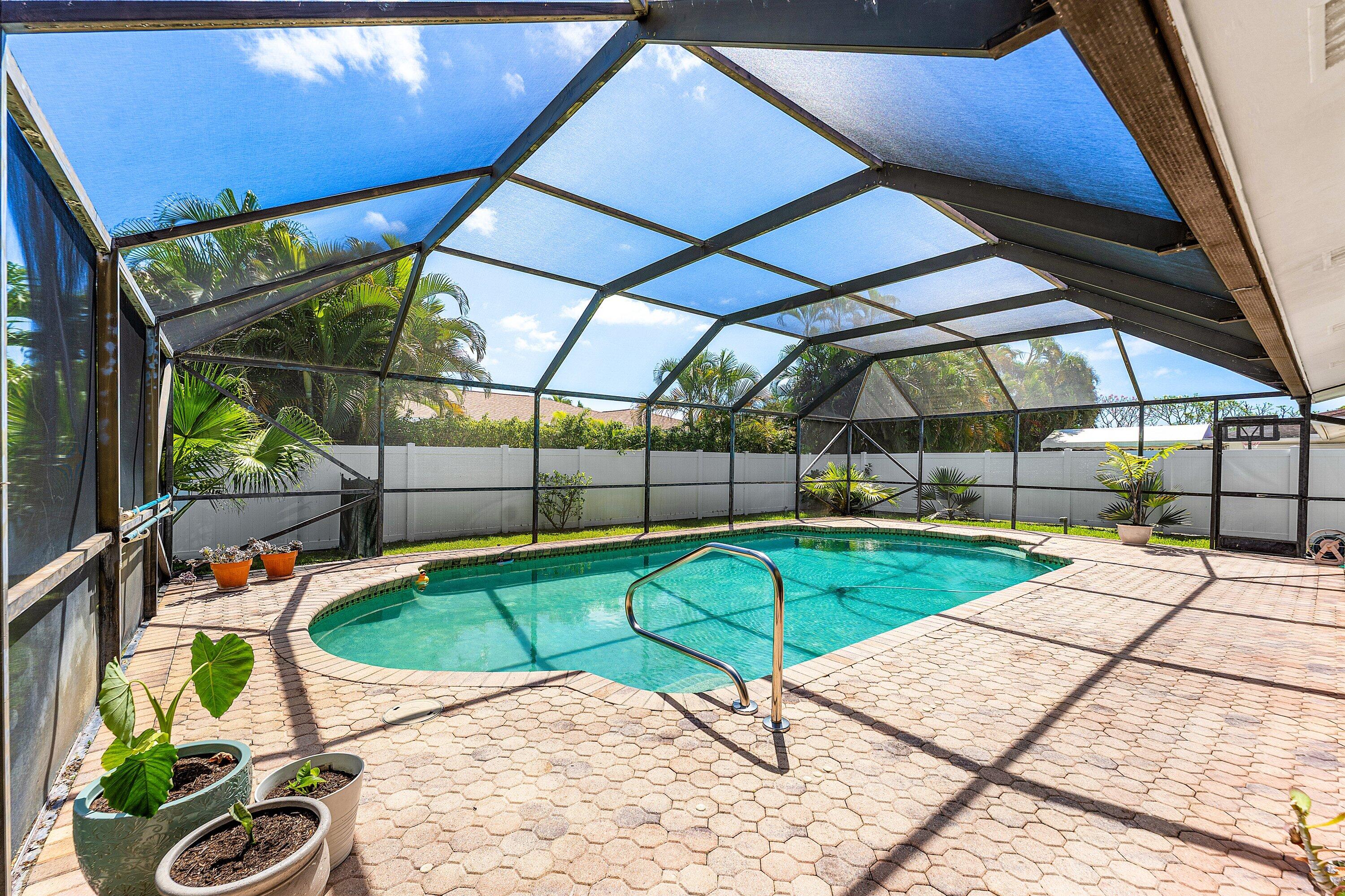 17680 Pine Needle Terrace Boca Raton, FL 33487 - Photo 36 of 60 Screened Paver Pool Area