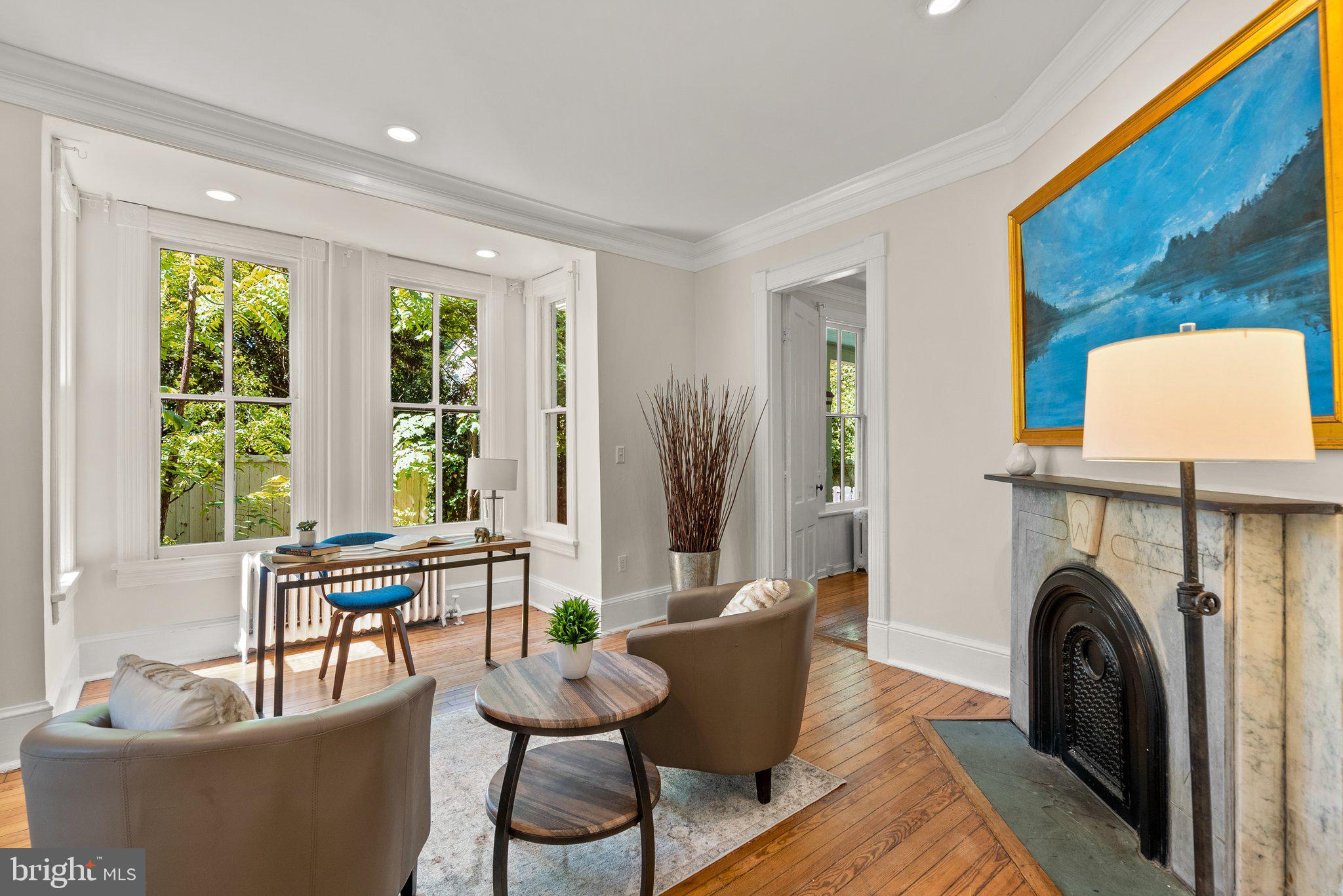 1102 Edgevale Road Silver Spring, MD 20910 - Photo 20 of 47 Office/Den with fireplace