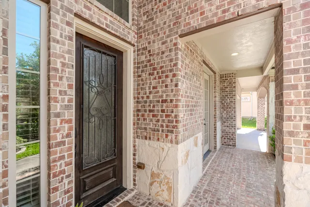 a view of a brick wall