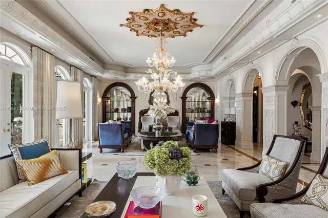 a kitchen with counter top space and windows