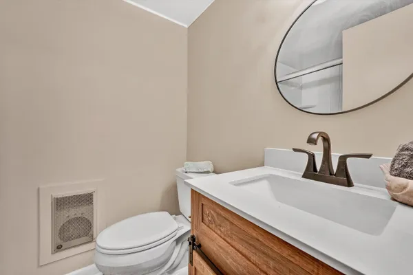 a house view with a garden space