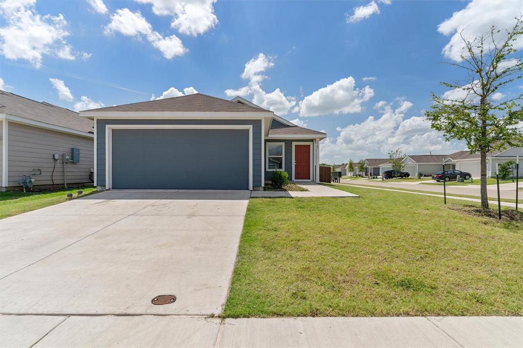 7781 Ruellia Road McKinney, TX 75071 - Photo 2 of 25 Ranch-style home with a garage, a front lawn, concrete driveway, and roof with shingles