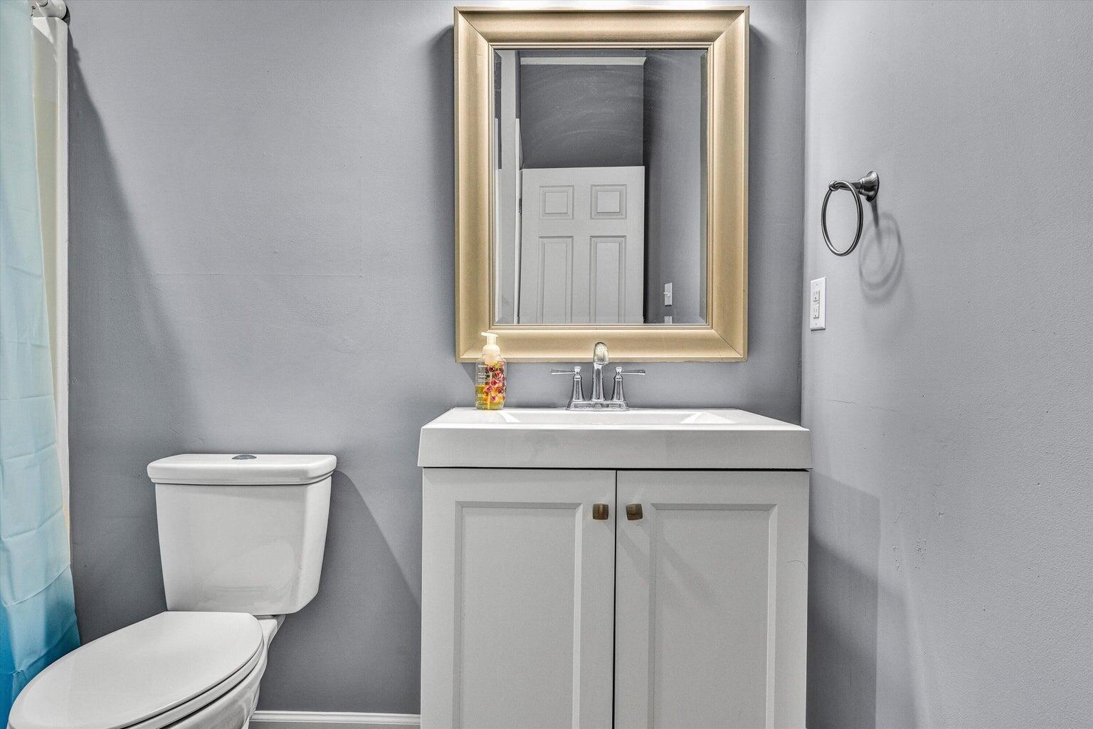 88 Maple Street Salem, VA 24153 - Photo 4 of 25 a bathroom with a toilet a sink and mirror