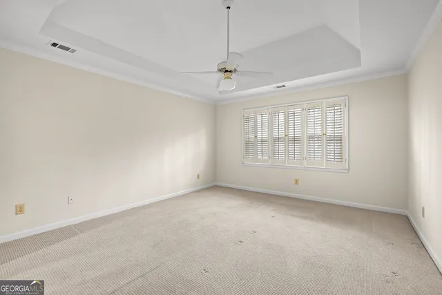 an empty room with a window