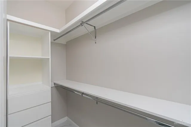 a close view of closet
